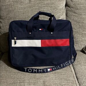 Tommy Hilfiger Dark Blue Bag with Red and White Accents